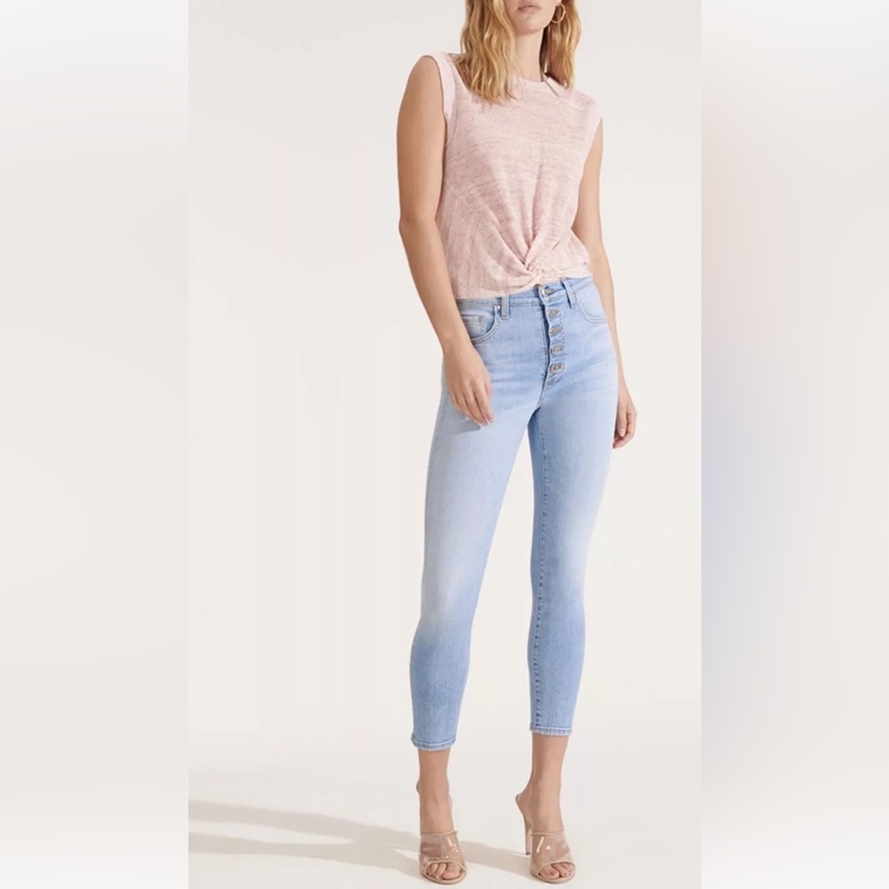 Veronica Beard  Debbie Skinny Jean Pale Stone Size 25 EUC